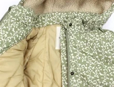 Lil Atelier oil green printet vinterjakke